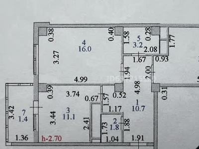 2-комн. квартира , 61м² , 11/14 этаж