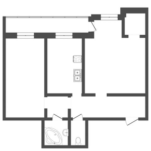 2-комн. квартира , 68м² , 8/9 этаж