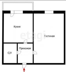 1-комн. квартира , 49м² , 3/12 этаж