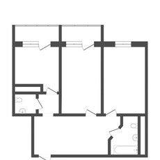 2-комн. квартира , 67.1м² , 1/5 этаж