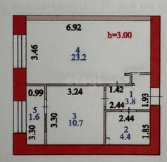 1-комн. квартира , 45м² , 11/12 этаж