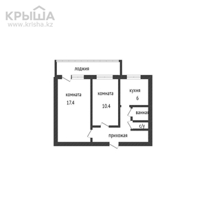 2-комнатная квартира, 46 м², 4/5 этаж, Строительная