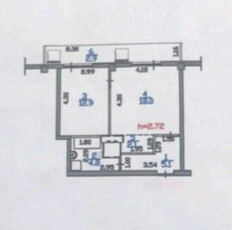 Продажа 2-комнатной квартиры, 46 м, Казыбек би, дом 139/2