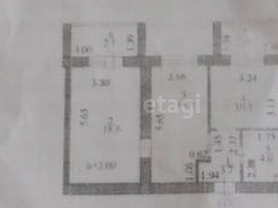 2-комн. квартира , 55.3м² , 9/9 этаж