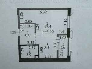 1-комн. квартира , 36.7м² , 7/9 этаж