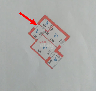 1-комн. квартира , 34.1м² , 4/12 этаж