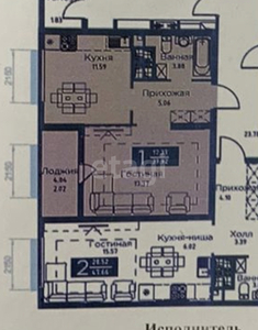 1-комн. квартира , 40м² , 10/16 этаж