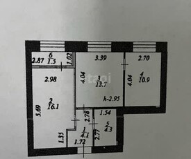 2-комн. квартира , 50.6м² , 8/10 этаж