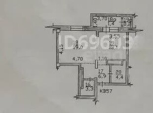 1-комн. квартира , 48.3м² , 16/20 этаж