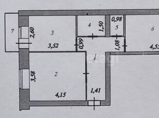 2-комн. квартира , 50.1м² , 5/10 этаж