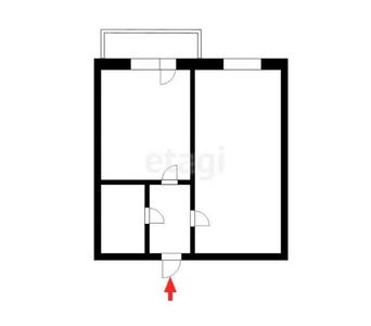 1-комн. квартира , 35.5м² , 2/5 этаж