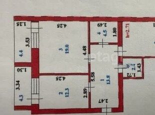 2-комн. квартира , 70м² , 9/10 этаж