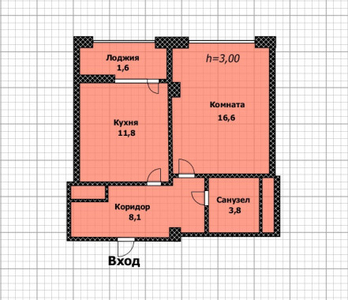 Продажа 1-комнатной квартиры, 42 м, Мухамедханова, дом 11