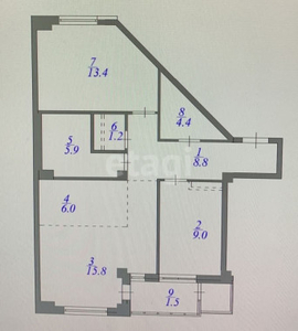 Продажа 3-комнатной квартиры, 68 м, Маметовой, дом 2