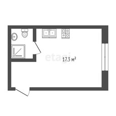 1-комн. квартира , 17.3м² , 1/4 этаж