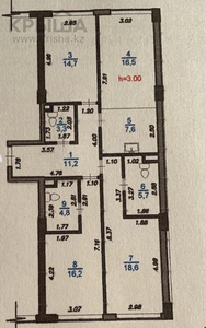 3-комнатная квартира, 104 м², 3/10 этаж, Байтурсынова