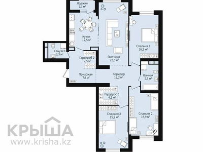 4-комнатная квартира, 122 м², 8/12 этаж, Тлендиева 133 — Сатпаева