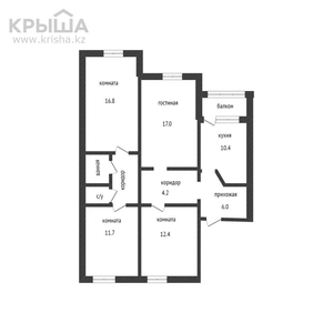 4-комнатная квартира, 85.2 м², 5/5 этаж, Карбышева