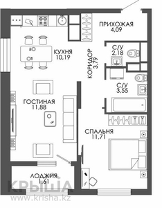 2-комнатная квартира, 49 м², 7/15 этаж, Ауэзова