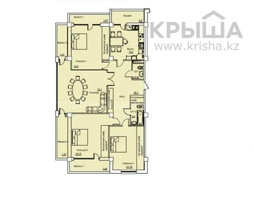 4-комнатная квартира, 153.7 м², 4/4 этаж, мкр Курамыс 78