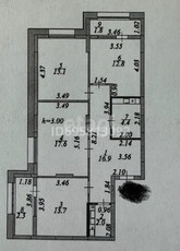 3-комн. квартира , 86.6м² , 8/12 этаж