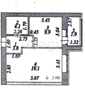 2-комн. квартира , 40.9м² , 2/16 этаж