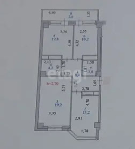 3-комн. квартира , 74м² , 5/13 этаж