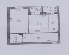 Продажа 2-комнатной квартиры, 58 м, Момышулы, дом 6/1