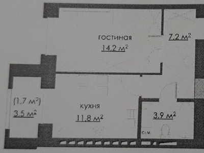 Продажа 1-комнатной квартиры, 40 м, Муканова, дом 78