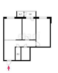 2-комн. квартира , 76м² , 5/9 этаж