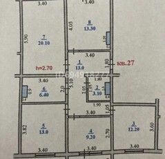 4 комнатная квартира, Каллаур Акима 2А