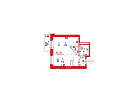 1-комн. квартира , 34.2м² , 4/9 этаж