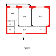 Продажа 2-комнатной квартиры, 69 м, Момышулы