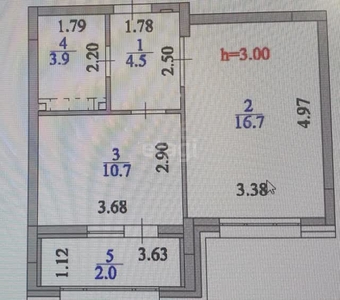 1-комн. квартира , 38.33м² , 7/9 этаж