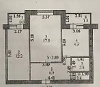 2-комн. квартира , 54.7м² , 3/7 этаж