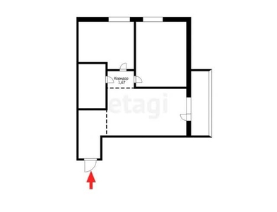 2-комн. квартира , 51м² , 11/16 этаж