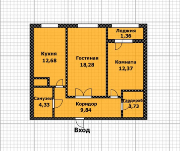 Продажа 2-комнатной квартиры, 63 м, Бейбарыс Султана