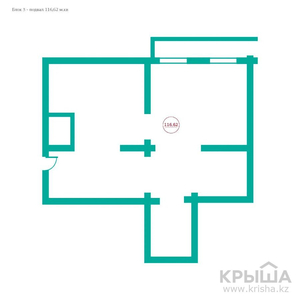 Помещение площадью 116.6 м², Досмухамедова 97