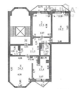 3-комнатная квартира, 92 м², 7/9 этаж, ул. Н. Крупской 24в