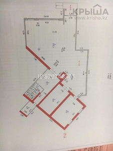 Офис площадью 51 м², мкр Самал-3 21/6 — Желтоксан