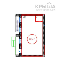 Помещение площадью 86.5 м², Тәуелсіздік 34/8 — Бауыржана Момышулы