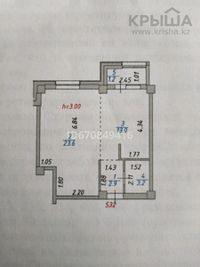 1-комнатная квартира, 43.5 м², 14/20 этаж, Туркестан 14