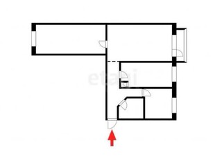 3-комн. квартира , 61.4м² , 5/5 этаж