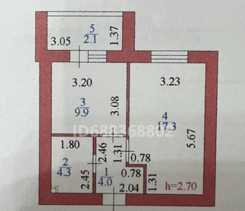 1-комн. квартира , 38м² , 8/12 этаж