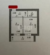 1-комн. квартира , 38м² , 7/12 этаж