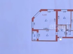 3-комн. квартира , 107м² , 4/9 этаж