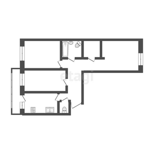 3-комн. квартира , 100м² , 12/12 этаж