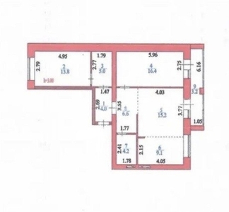 3-комн. квартира , 77.5м² , 2/9 этаж