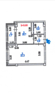 Продажа 1-комнатной квартиры, 41 м, Казыбек би, дом 9