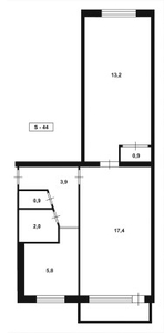 Продажа 2-комнатной квартиры, 44 м, 18 мкр-н